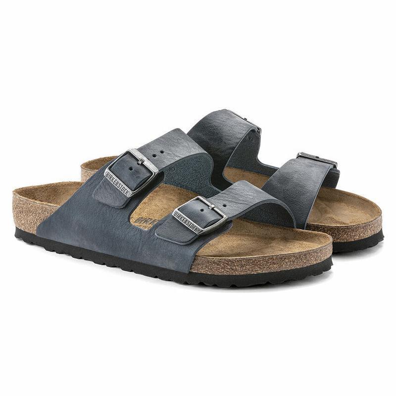 Birkenstock Natural Læder Arizona Herre Grå | DK 244EBC